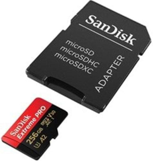Sandisk Extreme PRO microSDXC 256GB U3 V30 A2 UHS-I 200MB/s με αντάπτορα