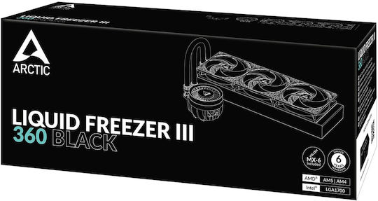 Arctic Liquid Freezer III 360 Black AIO CPU Liquid Cooling With 3 Fans 120mm
