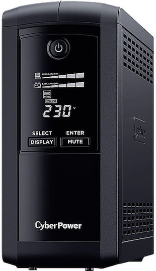 CyberPower CP1600EPFCLCD UPS Line-Interactive 1600VA 1000W με 6 Πρίζες