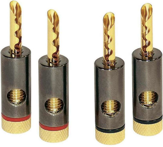 Dynavox Plug Banana male 4pcs Gray (206436)
