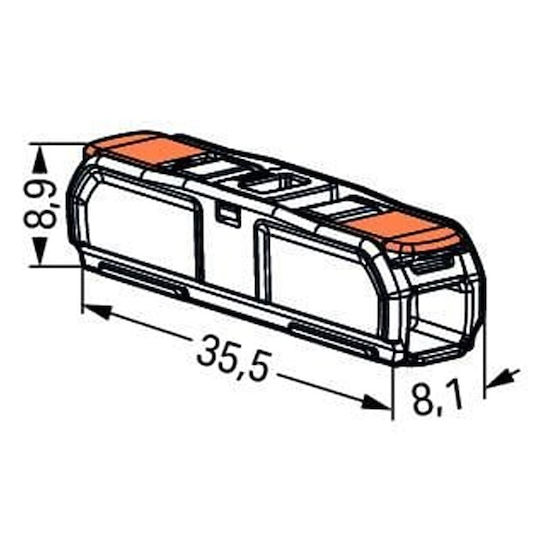 Wago Quick Connect Terminal 2 Ports 221-2411 1 Piece
