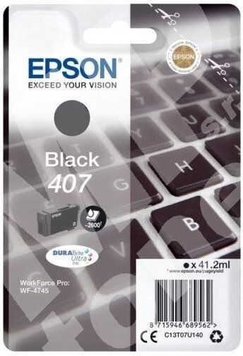 Epson 407 Original InkJet Printer Ink Black (C13T07U140)