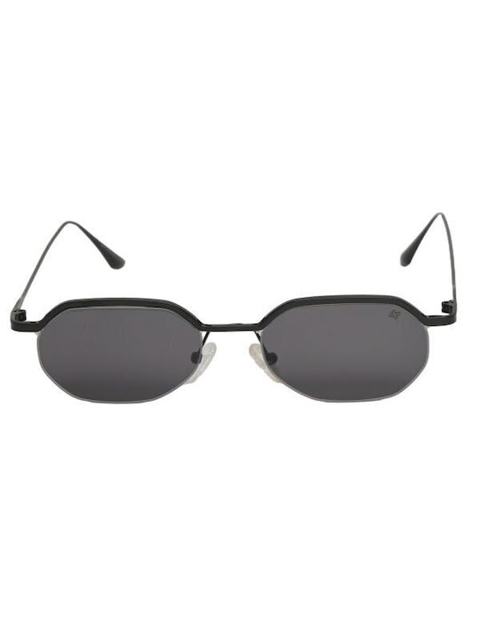AV Sunglasses Daria Women's Sunglasses with Black Metal Frame and Black Lens
