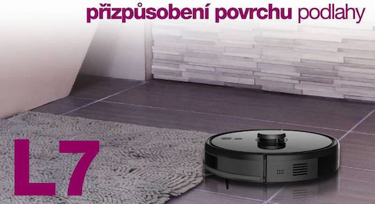 Salente Evolveo L7 Σκούπα Ρομπότ με Χαρτογράφηση Laser & Απορρόφηση 3300Pa Μαύρη