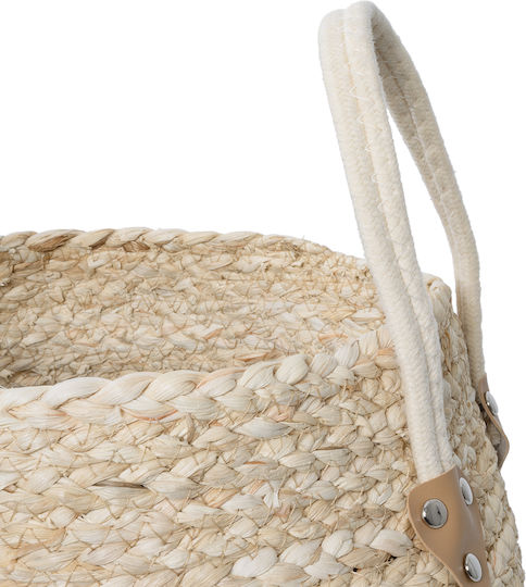 GloboStar Carolina Κασπώ Rattan Μπεζ με Βάση 27x27x26εκ.