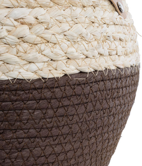 GloboStar Carolina Κασπώ Rattan Μπεζ με Βάση 27x27x26εκ.