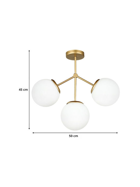 Megapap Alison Ceiling Mount Light Gold with Socket E27