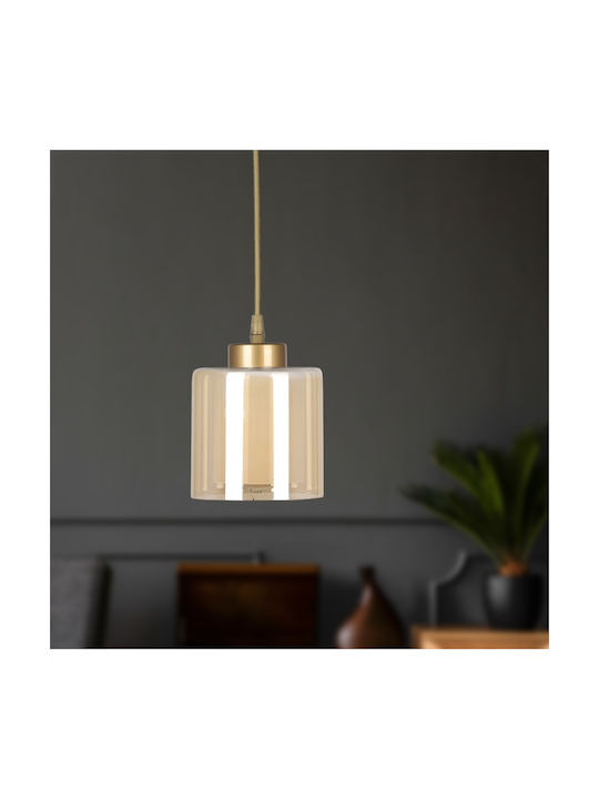 Megapap Pendant Light Gold with Socket E27 13x60cm