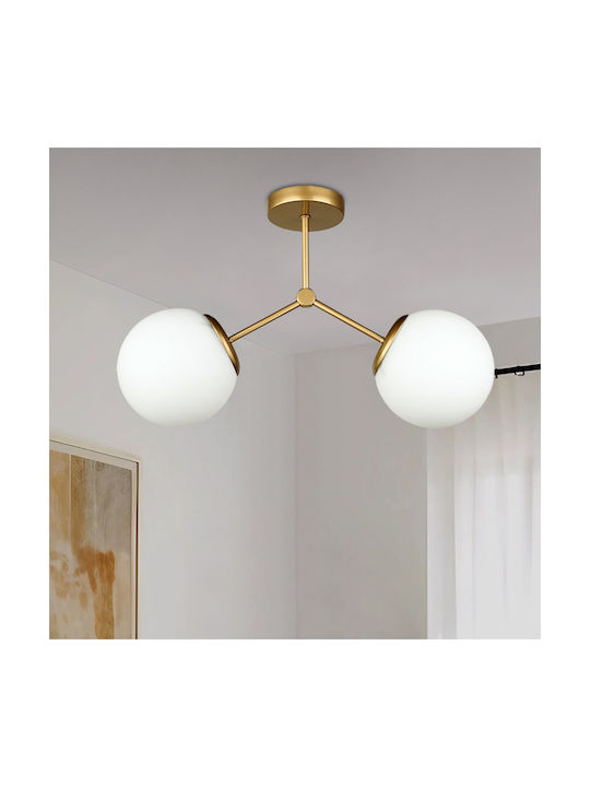 Megapap Pendant Light Two-Light for Socket E27 Gold