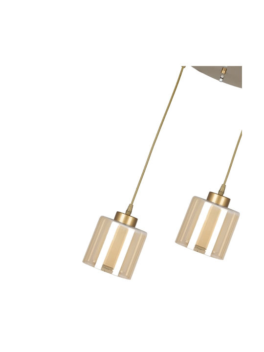 Megapap Ceiling Pendant Light Gold with E27 Socket 25x80x80cm