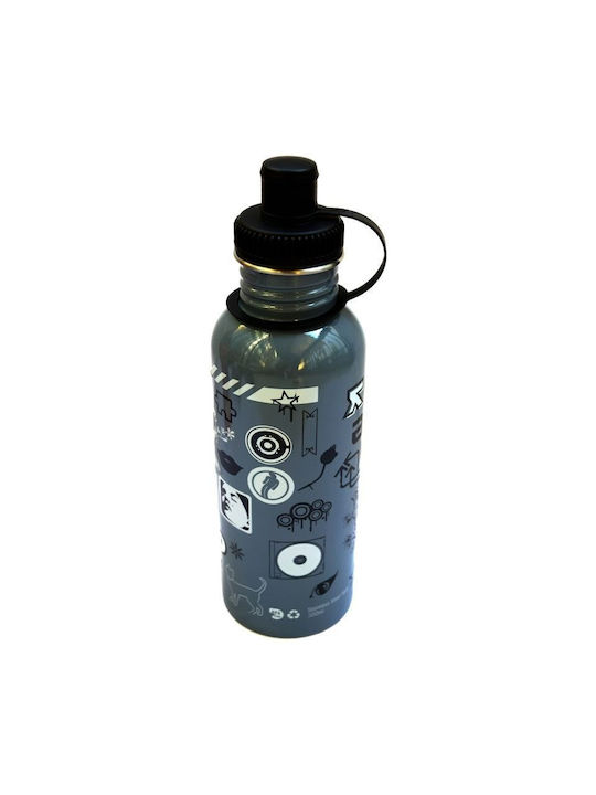 Ecolife Water Bottle Stainless Steel 600ml Gray