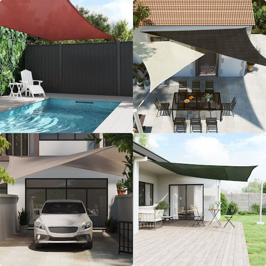 vidaXL Γρ./μ² Τετράγωνο Πανί Σκίασης Μπεζ 2x2m vidaXL Γρ./μ² Τετράγωνο Πανί Σκίασης Μπεζ 2x2m