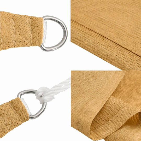 vidaXL Γρ./μ² Square Shade Sail Beige 2x2m 160gr/m²