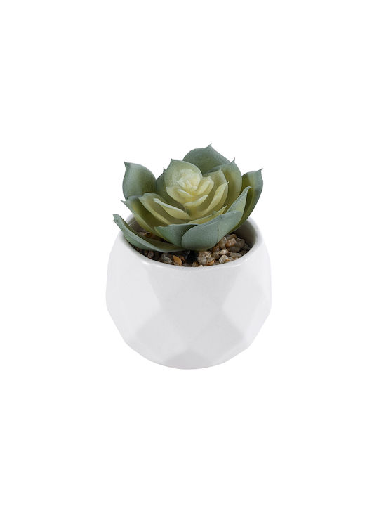 Изкуствена градинска сукулента Echeveria 20980 от Globostar - декоративна растителност, сукулента Echeveria с височина 7.5 см