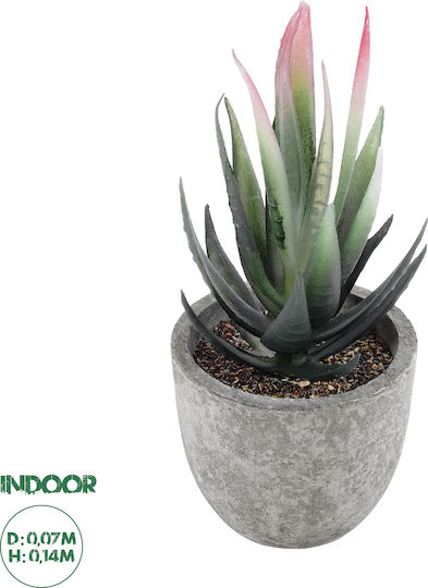 Globostar Artificial Garden Succulent Aloe 21008 Decorative Plant Succulent Aloe H14cm