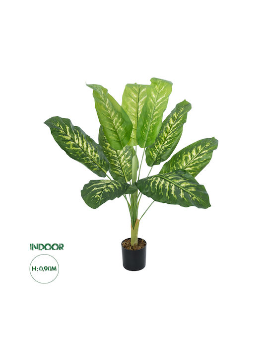 Globostar Künstliche Garten Calathea 20940 Dekorative Pflanze Calathea H90cm