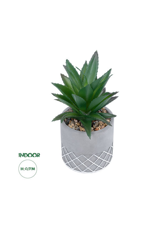 Globostar? Suculentă Artificială de Grădină Aloe 21096 Plantă Decorativă Suculentă Aloe H17cm