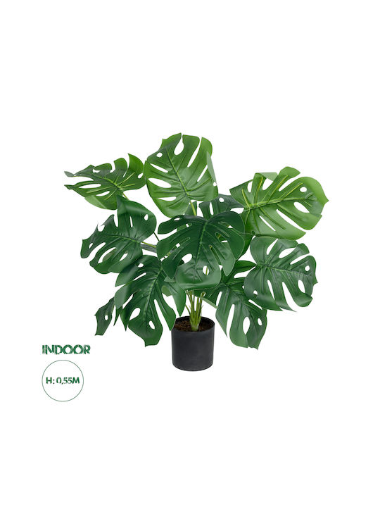 Globostar? Künstliche Garten-Monstera 20934 Dekorative Monstera-Pflanze H55cm