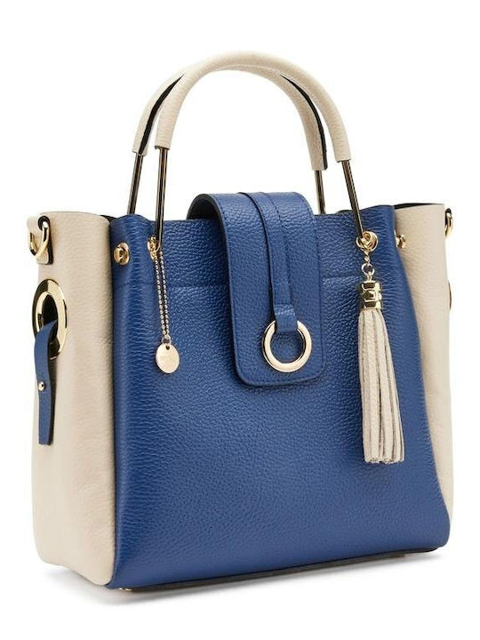 Frau Leder Damen Tasche Hand Blau