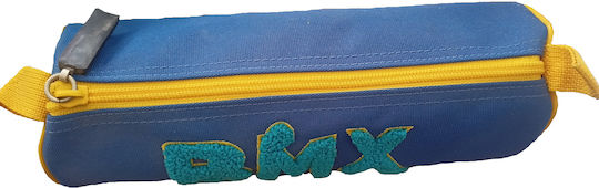 Fabric Barrel Pencil Case Blue Bmx 22x7 Lycsac
