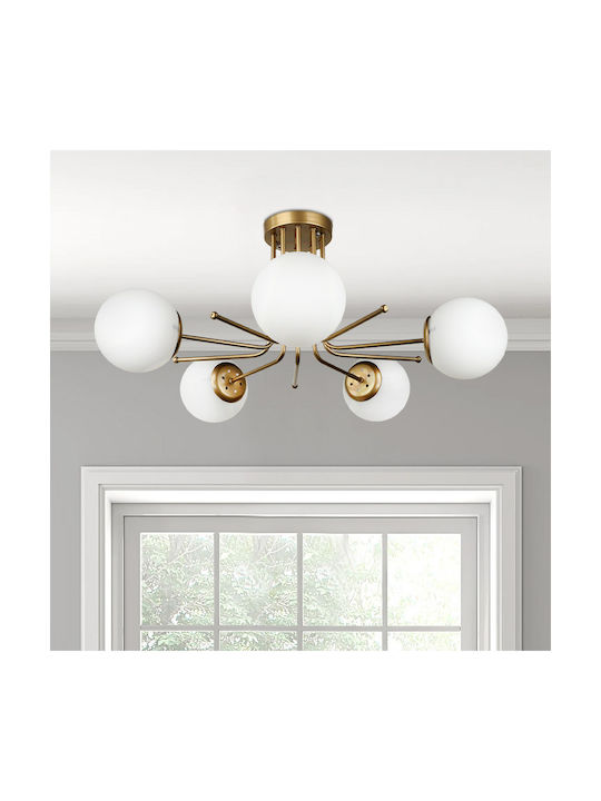 Megapap Metal Ceiling Light with Socket E27 Gold