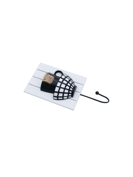 Uncle George Wooden Kitchen Hanger 10x19x19cm White