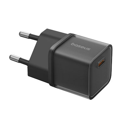 Baseus Încărcător Fără Cablu cu Port USB-C 30W Negruς (GaN5S)