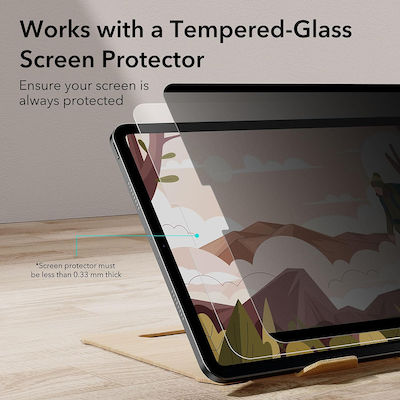 ESR Paper-feel Magnetic Privacy Screen Protector (iPad Air 4, iPad 5, iPad Pro 11 (2018/2020/2021/2022))