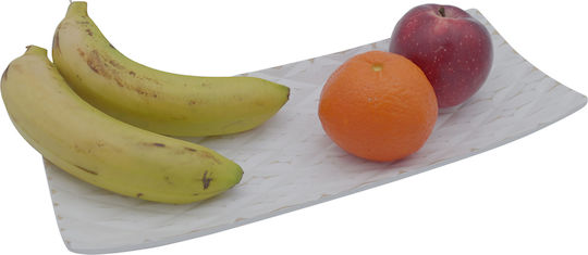 Uncle George Decorative Rectangular White Platter 34.5x13x13cm