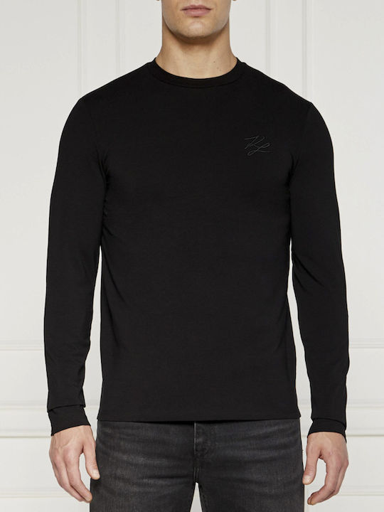 Karl Lagerfeld Men's Long Sleeve Blouse Black