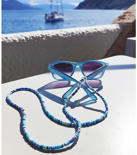 Theodora's Jewellery Αλυσίδα Γυαλιών Μπλε