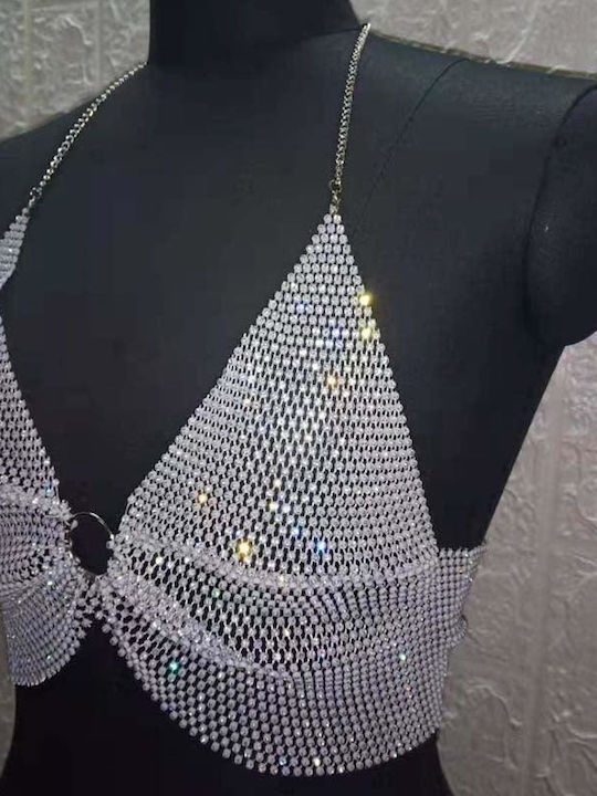 Damen Crop Top White