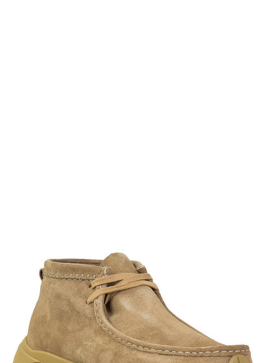 Clarks Wallabee Suede Καφέ Ανδρικά Μποτάκια