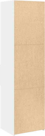 Floor-Standing Living Room Cabinet in Particle Board White 50x42.5x185cm