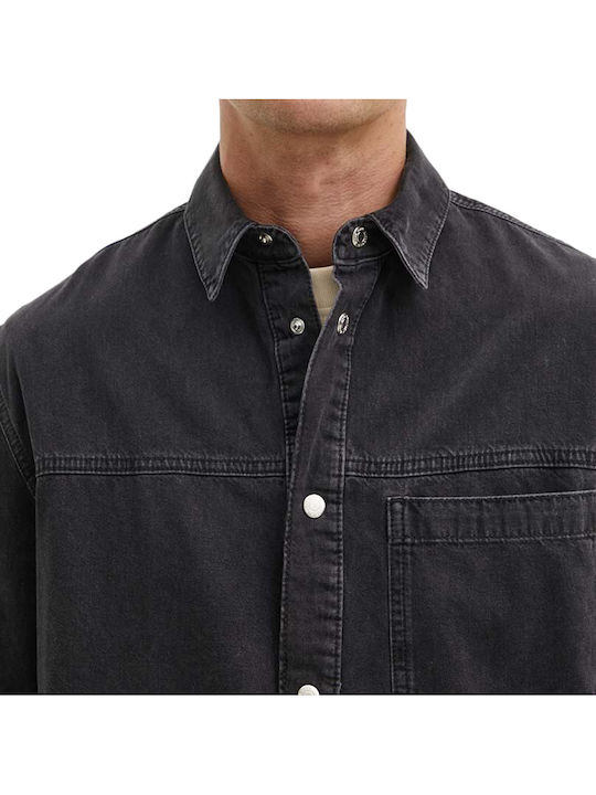 Cu mânecă lungă Denim Cămașă Anthracite