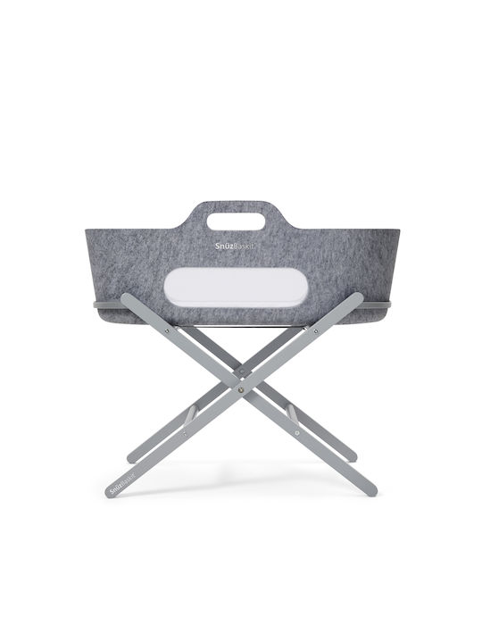 Snuz Moses Basket with Stand Gray