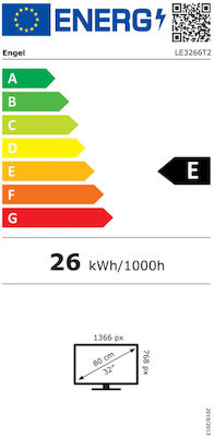 Engel Τηλεόραση 32" 4K UHD LED LE3266T2