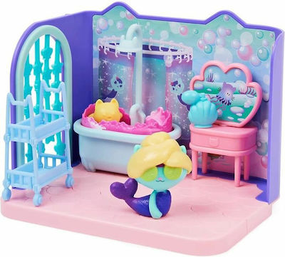 Spin Master Παιχνίδι Μινιατούρα Gabby´s Dollhouse MerCat Primp & Pamper Bathroom για 3+ Ετών