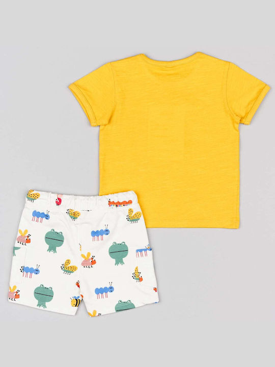 Losan Kids Set with Shorts Summer 2pcs yellow