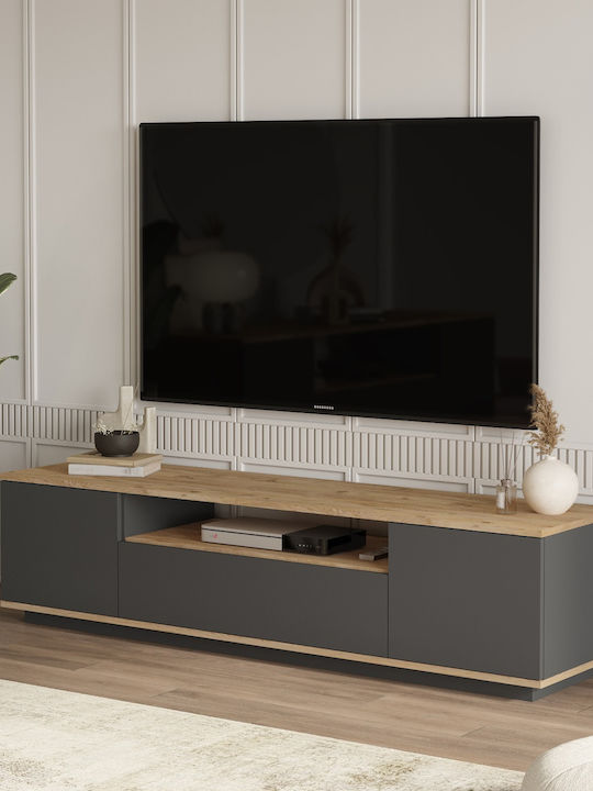 TV Stand Chilham Natural/Charcoal M180xD44.5xH44.6cm
