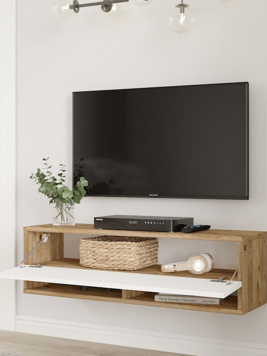 Bexley Pine White TV Stand L100xD31.6xH29.6cm