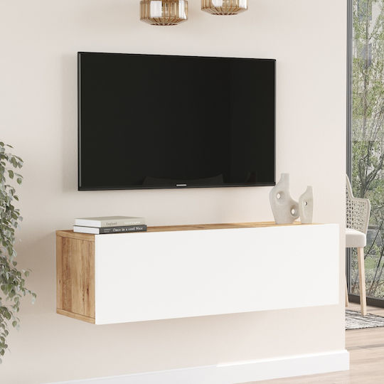 Έπιπλο Τηλεόρασης Inverie Πεύκο/λευκό Μ100xΠ31.6xΥ29.6cm