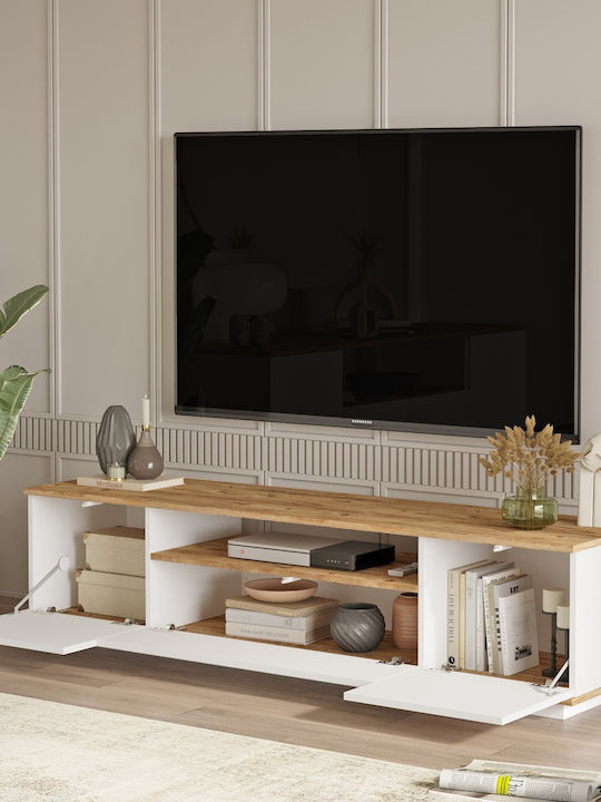 Stand TV Chilham Natural/Alb L180xA44,5xÎ44,6cm
