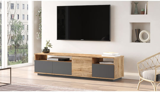 Έπιπλο Τηλεόρασης Essex Πεύκο/ανθρακί Μ180xΠ44.8xΥ44.6cm