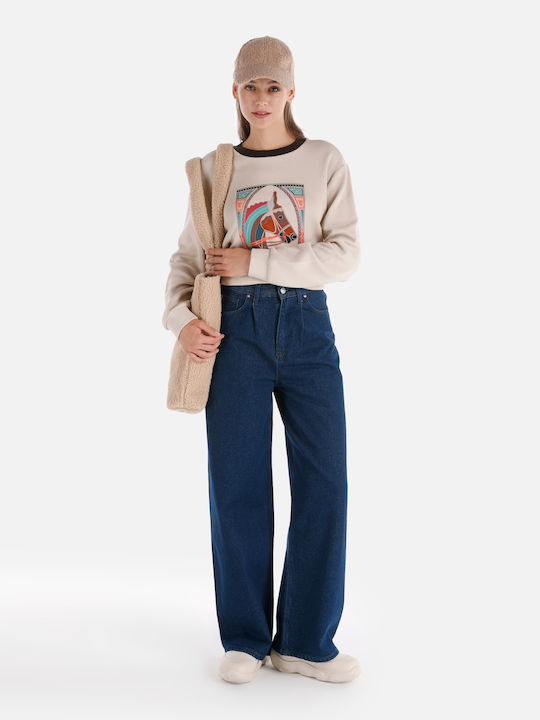 Pantalon Blugi Damă High Rise Cu Fit Regular
