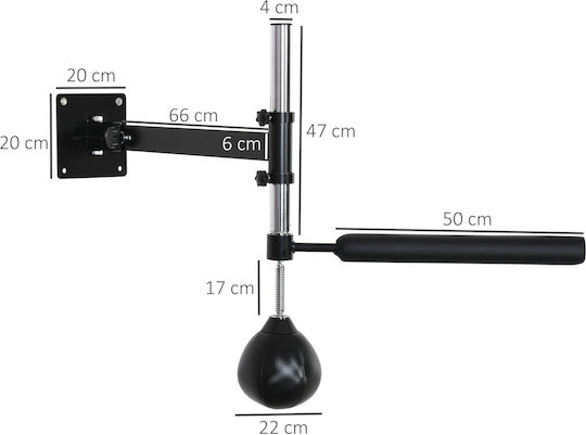 HomCom Σάκος Ταχύτητας με Ύψος 79cm Μαύρος