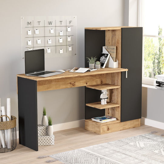 Γραφείο Camden 152.3x40x120εκ. Πεύκο/μαύρο