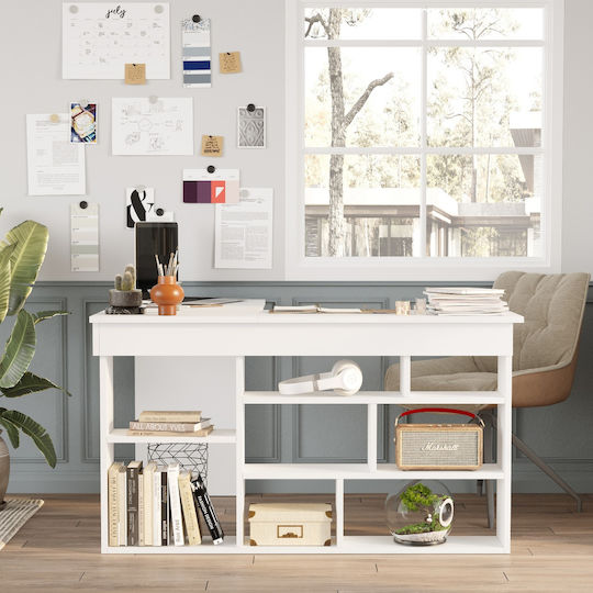 Schreibtisch Feltham Holz White 115x120x72cm