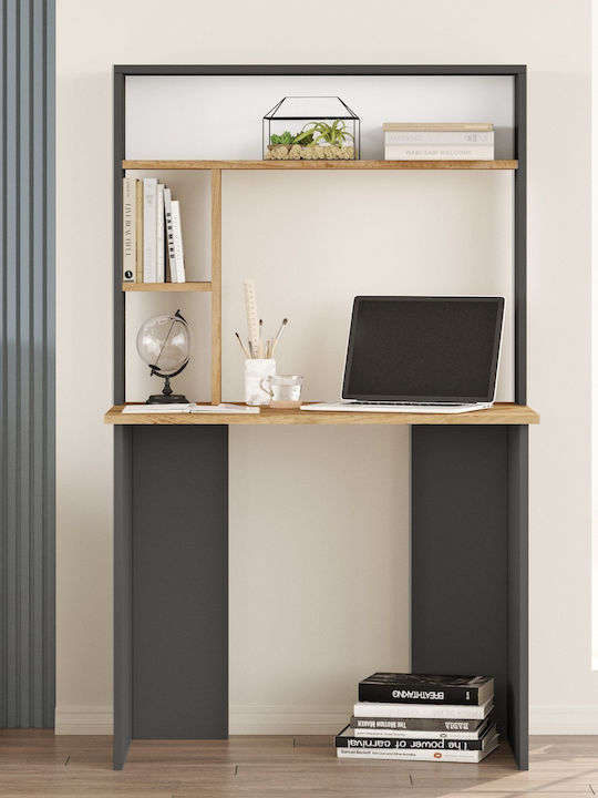 Schreibtisch Brompton Holz Pine/anthracite 90x51.6x148cm