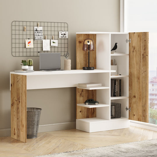 Γραφείο Camden Ξύλινο Πεύκο/λευκό 152.3x40x120εκ.